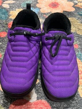 Quilted Purple Slip-On Comfort Loafers for Men